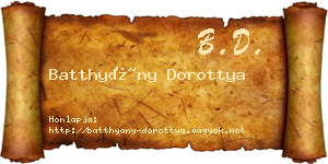 Batthyány Dorottya névjegykártya